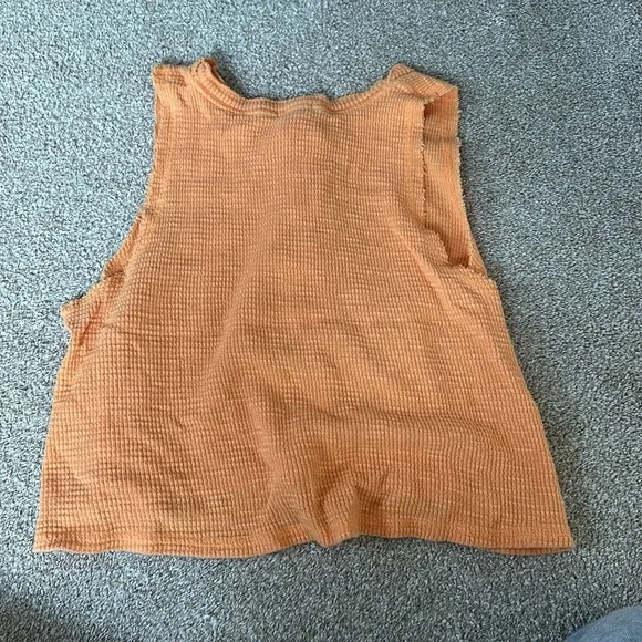 Aerie Orange Ribbed Tank Top - Picture 2 of 2